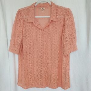 ESQUALO Coral Lace Blouse‎